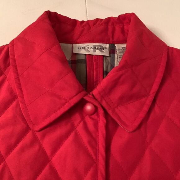 Kim Rogers Quilted Coat Jacket Snap Front Closure Size S - Picture 8 of 11